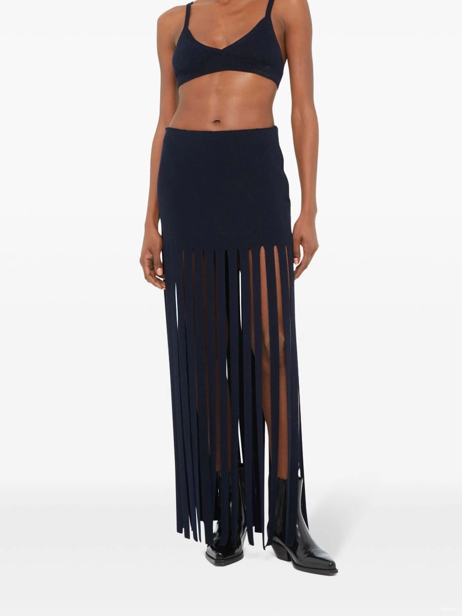 Cheap fringed wool Eclectic skirt Women Alanui 0728